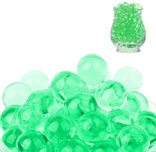 TUMYBCC Perles d'eau - 6000 Pièces Décoratives - 50 g Billes Hydrogel Water Beads pour Remplissage de Vase Perles Flottantes Fabrication de Bougies Centre Table de Mariage Arrangement Floral - Vert