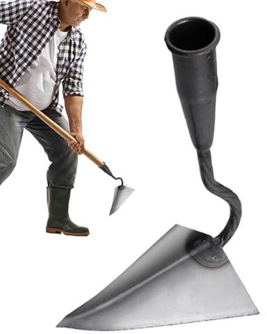 Njidher | Hacke zum Pflanzen – dreieckige Hacke ergonomisch für Unkrautjäten, Garten, Beete und Rasen mit optimalem Komfort