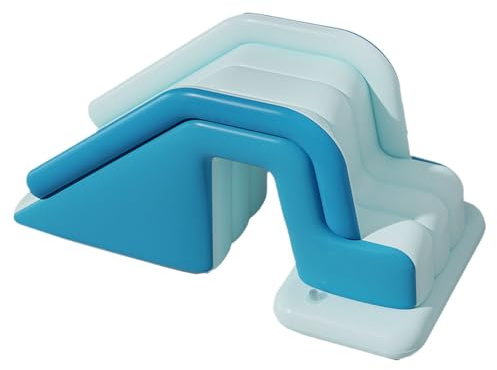 Poolrutsche, aufblasbare Wasserrampe, 73,62 x 31,5 x 31,89 Zoll, faltbar, rutschfest, schnelle Einrichtung, Hänge, Schwimmrutschen für Wohnen, Schwimmen, Entspannung, Geburtstag, Familientreffen