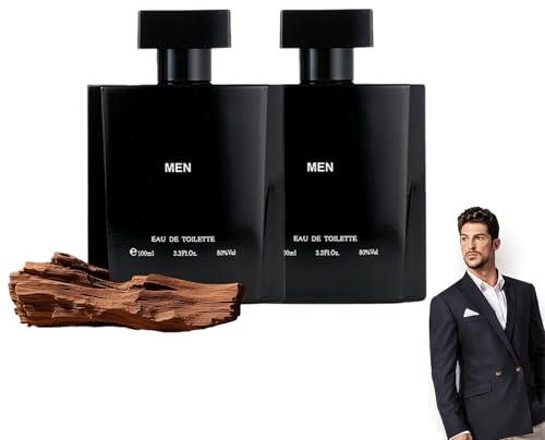 Parfum Herren, Man Eau de Parfume, Verführerisch-intensiver Duft mit Aquatisch-holzigen Noten für Sinnliche Männer, Lang Anhaltender Duft, Eau de Toilette Natural Spray (100ml, 2)