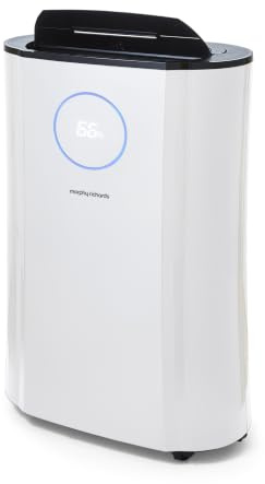 Morphy Richards PureFresh 20L/Day Dehumidifier, 40m2,Laundry Mode, Extra Long 2m Cord, HEPA Carbon Filter, Low Noise, Premium Air Flow, Touch Control, Smart Function, Defrost, Air Purifier, 270w