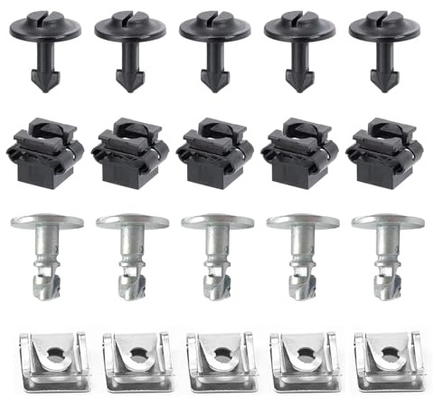 Unterbodenschutz Befestigungsclips Auto, 20 Stück | Auto Befestigung Clips, Motor Unter Hauben Snap Befestigungsclips Schrauben, für Audi A3 A4 A6 A8 TT, Auto Repair