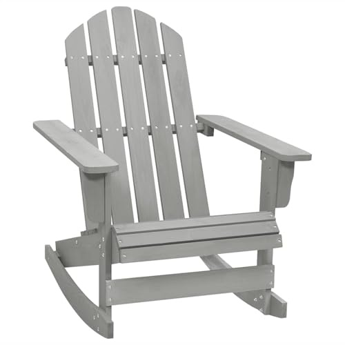 Hompiper Garten-Schaukelstuhl Holz Grau Model45704