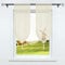 CORLIF Vintage Scheibengardine Landhausstil Häkeln Stricken Handgemacht Beige Gardinen mit Quaste,Boho Baumwolle Leinen Wohnzimmer Vorhang BxH 40x90cm 2 Stück