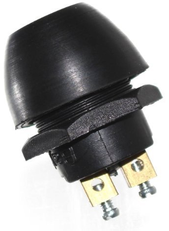 1 Taster 12V 24V Startknopf Wasserdicht gummiert Schalter Schließer Drucktaster mit Gummi-Kappe 6V Einbau NEU Old-Harvest