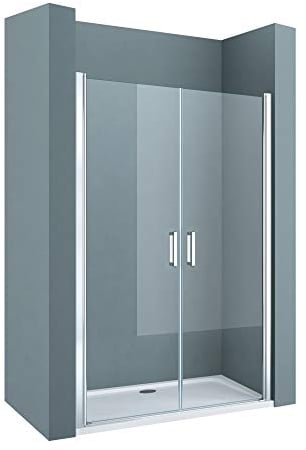 doporro Duschtür Nischentür dusche Duschabtrennung Duschkabine 80cm Nischendrehtür 195cm ESG-Sicherheitsglas Duschtür aus Klarglas mit Hebe- und Senkmechanismus Teramo24K