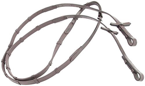 T·de·T - Ultra Grip Zügel mit Stoppern - Dunkelhavana 16mm (Warmblut)