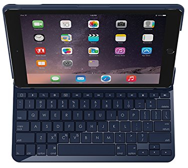 Logitech Slim Folio Bluetooth QWERTY Español Azul Teclado para móvil - Teclados para móviles (Azul, Resistente al Polvo, Resistente a rayones, Apple, iPad, QWERTY, Español)