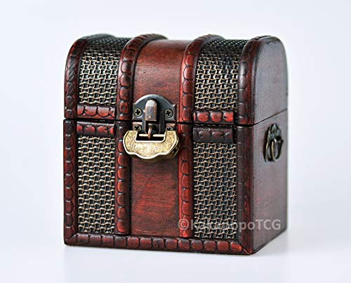 The Elven Chest (Chainmail): a Lockable Wooden Deck & Counter Box for Deck Protector storage Trading Cards TCG MTG Magic the Gathering Pokemon YGO Yugioh TCG Force of Will Arkham Horror LCG