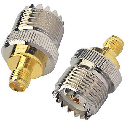Boobrie SMA Female to SO239 Female RF CB Radio Adapter UHF Female to SMA Female Adapter SMA to PL259 Female SMA to SO239 Female for Ham Radio Walkie Talkie amateurs Baofeng Uv-5R Pack of 2