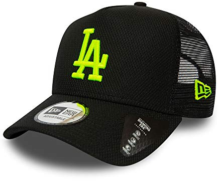 New Era Los Angeles Dodgers MLB Cap Kappe Trucker Baseball Diamond Era Schwarz Neon Gelb - One-Size