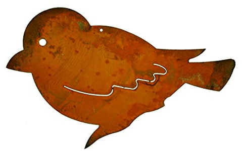 Rostikal Rost Deko Vogel 10 x 15 cm Hängedeko Fenster Gartendeko Vintage