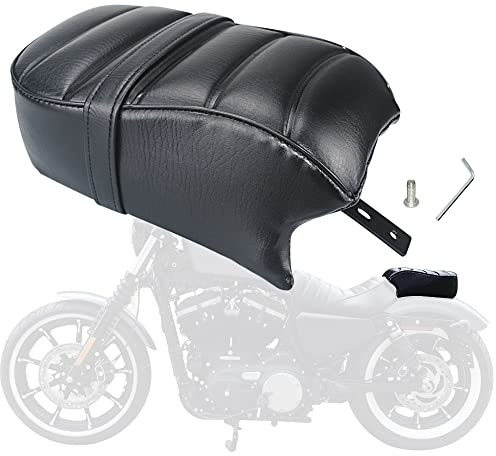 WOWTK Passenger Pillion Seat fits for Harley 2016-2022 Sportster Iron 883 XL883N Models,Black
