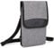 KIWIFOTOS Pochette de Voyage pour Téléphone Portable avec Bandoulière - Étui Multifonction pour Smartphone, Cartes, Lunettes, Gris