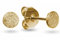 Beate Stohr - Ohrstecker Gold Silber 925, echte Handmade Ohrringe vergoldet rund 4mm Eis-Matt, für Damen, Herren, Kinder