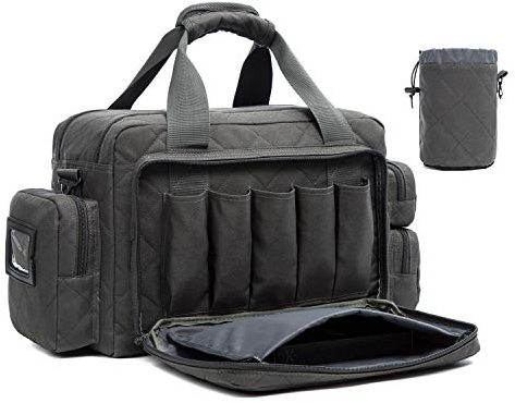 AUMTISC Taktisch Tasche Range-Bag Waffentasche-Pistolen Einsatztasche Pistolentasche - für Große Pistolen Ladestreifen (Gray)