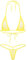Choomomo Micro Bikini Set Femme Sexy Maillot de Bain 2 Pièce Soutien-Gorge Paillette et String Ouvert Monokini Tankini Transparent Sexuel Couleur Unie Swimwear Jaune Taille Unique