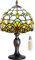 MIAOKE Tiffany Style Tischlampe, VintageTischlampe Handcraft Glasmalerei Lampenschirm Tischlampen für Schlafzimmer Nachttischlampe Arbeitszimmer Office