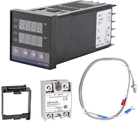 Kit regolatore di temperatura PID LED digitale Termostato intelligente digitale REX-C100 AC110V-240V 0 ℃ ~ 1300 ℃
