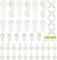 IDEALHOUSE 42pcs Non-Trace Picture Hooks for Hard Wall, Picture Hanging Kit for Frame Fixing, Assorted Hanger Set for Hardwall Drywall Painting Wedding Photos Mirror, White