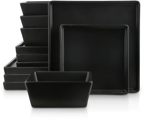 Stone Lain Grace Vajilla de gres, Negro