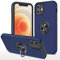 EYZUTAK Case for iPhone 12 6.1 inch, 360 Degree Rotation Magnetic Metal Finger Ring Holder Magnet Car Holder Inner Silicone with Camera Protection Glossy Anti-drop Hard Cover - Blue