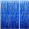 3-Pack 1m*2m Blue Foil Curtain Tinsel Backdrop Shimmer Decor, Fringe Hanging Streamer for Frozen, 4th July Party