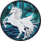 ALIHORN Einhorn Pegasus Pferd Aufnäher/Aufkleber gestickt Geburtstag Deko Aufbügler Jeans Flicken Unicorn Patch Applikation Kinder Mädchen Geschenk für Kostüm/Kinderucksack | 80x80mm