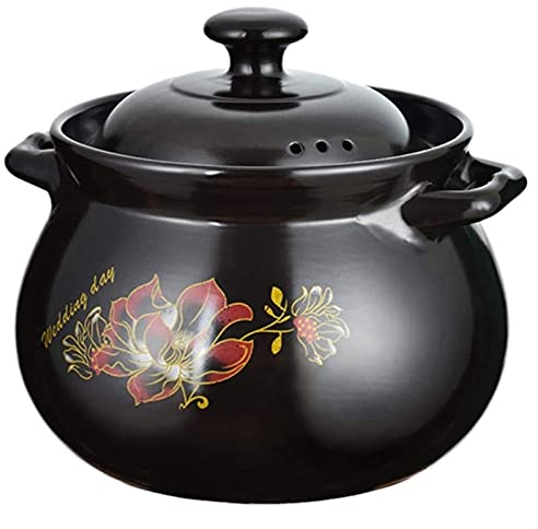 SkadMan Cazuela Pote de Sopa de Salud para el hogar, Olla, con Resistencia a Alta Temperatura, cazuela de cerámica, Olla de Sopa con Tapa Cocina de Restaurante, etc.