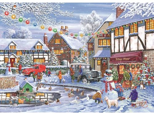 The House of Puzzles - No.20 - On Thin Ice Jigsaw - 1000 Piece Jigsaws For Adults, Artist Illustrated, Scenic Landscape, Deluxe Puzzle Gifts