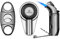 Zigarrenschneider-Set, 3-teilig, Legierung, winddicht, Doppelstrahl-Flamme, Feuerzeug, Luxus-Zigarren-Aschenbecher, Geschenk für Männer (Silber)