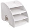 Schreibtisch Organizer Ablage aus Holz, Briefablage Desktop-Aktenhalter, A4 Papiersortierer Dokumentenhalter, 4 Etagen Büro Aktenaufbewahrung fü Schule Zuhause, 34 x 24,5 x 27 cm (Weiss)