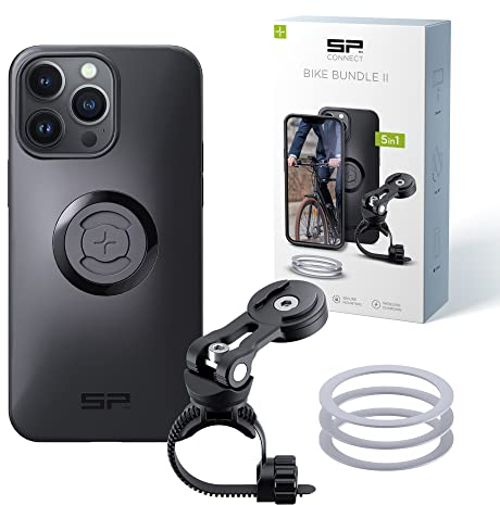 SP CONNECT Bike Bundle II | SPC+ | kompatibel mit iPhone 14 Pro Max | Handyhalter für Fahrradlenker | Mountainbike Rennrad Handy Halterung