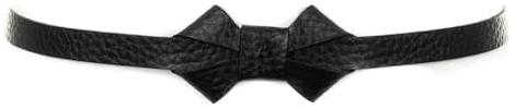 Vanzetti Leder Gürtel 15mm Metallic Bow Belt W80 Black Metallic schwarz