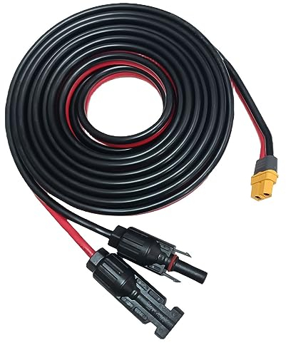 YIMIKEDAYA Solar auf XT60 Adapter Solar Kabel 12AWG Solarpanel Kabel Kompatibel mit Ecoflow River Delta Series Bluetti Tragbare Powerstation Solarpanel 5M