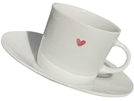 Cabilock Ensemble De Tasses À Café En Céramique Avec Soucoupe Et Tasse À Cappuccino Petite Tasse À Thé Avec Poignée Design Élégant 70 Ml