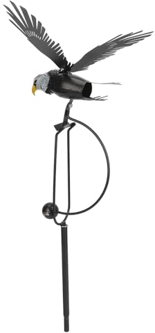 Schaukeladler-Statue, Metall-Kunst-Adler-Dekor, Simulations-Vogel-Figur, Ornament-Pfahl, Wetterfahne, Metall-Adler, Simulations-Adler, Metall-Hofkunst für Outdoor-Garten-Innenhof-Rasen-Dekoration