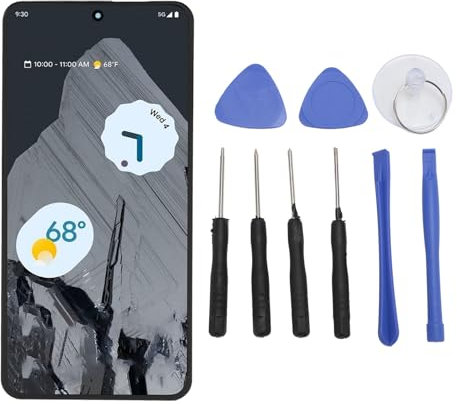ASHATA Écran pour Pixel 8 Pro, écran OLED de Remplacement, écran Tactile LCD Numériseur pour Pixel 8 Pro GC3VE G1MNW, 6,7 Pouces, Reconnaissance D' Digitales, avec