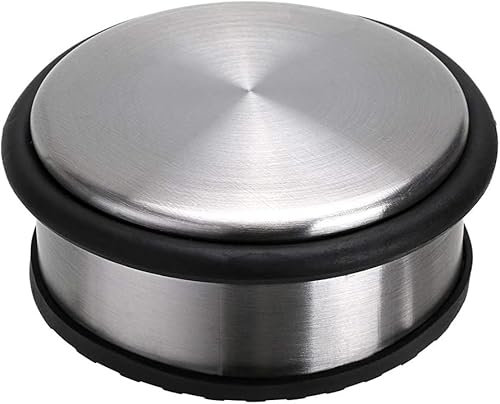 Marco Paul Interiors Stainless Steel Door Stop 1kg Heavy Duty - Non-Scratch Chrome Door Stopper - Portable, Silver