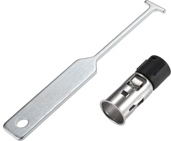 A ABSOPRO 25776667 Lighter Socket with Removal Tool for Chevy 1 Set | for Cadillac, for Buick, Interior cigarette lighter plug socket and removal tool, Item replacement