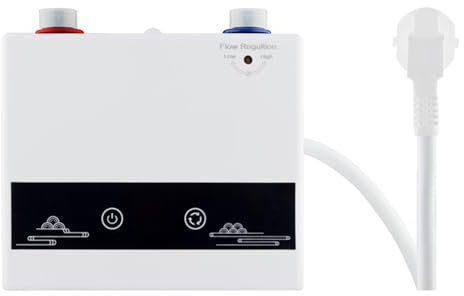Calentador de agua eléctrico Calentador De Agua Instantáneo, Calentadores Eléctricos Portátiles De 4000W For Baño, Ducha De Agua Caliente Y Calefacción De Cocina Casera Debajo/encima del fregadero