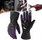 Guanti da moto, guanti da moto isolati e impermeabili, guanti da moto, modello unisex con touch screen a due dita (viola, S)
