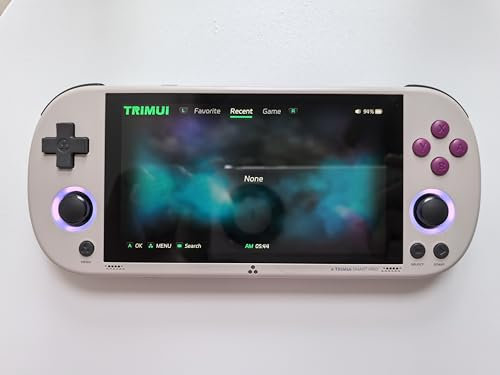 TRIMUI Smart Pro Handheld Game Console, Mini Game Player Compatible with More Than 20 formats of Games and 5 inch IPS High-Definition Screen, Portable Video Game Console (Grey 64G)