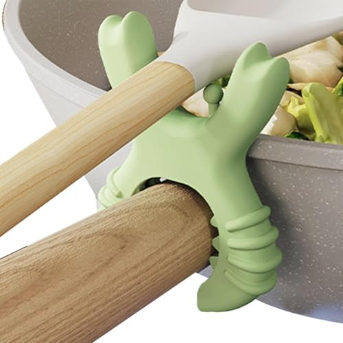 Crab Spoon Holder, Kitchen Utensil Rest, Silicone Spoon Rest, Multifunctional Pot Clip, Cute Cooking Utensil Holder, Spill Prevention Spoon Holder, for Kitchen