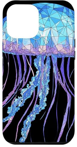 iPhone 12 Pro Max Geometric Jellyfish Ocean Life Art Case