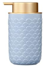 CCKUHN Badezimmerzubehör 6-teiliges Set, Lotion-Seifenspender aus Marmor und Keramik für Frisiertisch, Arbeitsplatte, Küche, Badezimmerdekoration, weiß, Einheitsgröße (weiß, Einheitsgröße