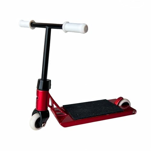 TAILWHIP Finger Scooter aus Metall – Mini Roller Spielzeug für Tricks, Fördert die Handmotorik – Kompatibel mit Tech Deck Fingerboard, Skatepark und Finger Bike BMX, red