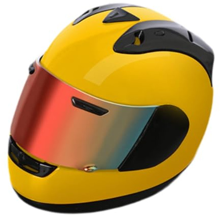 Qianly Miniatur Helm für 1:6 Actionfiguren, Cosplay Zubehör für Puppen, Gelb