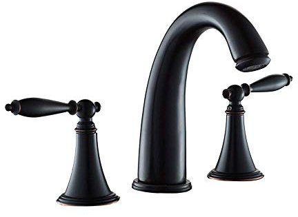 Badezimmer-Waschbecken-Mischbatterie, Vintage-Split-Wasserhahn, Kupferkörper, 2 Hebel, heißes und kaltes Wasser, Küchenarmatur, 3-Loch-Wasserhahn, Wasserhahn mit kreativem Persönlichkeitsaussehen,A