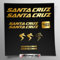 Stickersland® Aufkleber-Set kompatibel mit Rahmen Santa Cruz MTB Mountainbike und Helm | Decals Aufkleber für Fahrrad Schriftzug Logos | Stickersland® (Gold glänzend metallisch)
